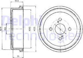 Delphi BF278 - Спирачен барабан vvparts.bg