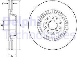 Delphi BG9957 - Спирачен диск vvparts.bg