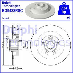 Delphi BG9488RSC - Спирачен диск vvparts.bg