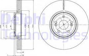 Delphi BG9687 - Спирачен диск vvparts.bg