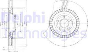 Delphi BG9065C - Спирачен диск vvparts.bg