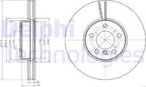 Delphi BG9061 - Спирачен диск vvparts.bg