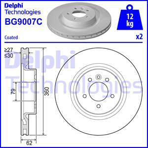 Delphi BG9007C-18B1 - Спирачен диск vvparts.bg