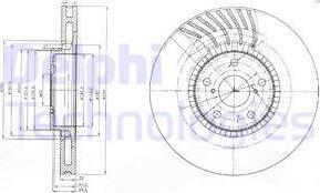 Delphi BG9011 - Спирачен диск vvparts.bg