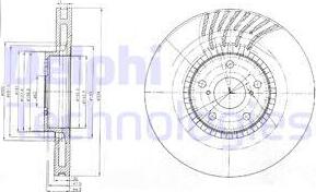 Delphi BG9012 - Спирачен диск vvparts.bg