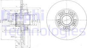 Delphi BG9031RSC - Спирачен диск vvparts.bg