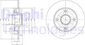 Delphi BG9021RSC - Спирачен диск vvparts.bg