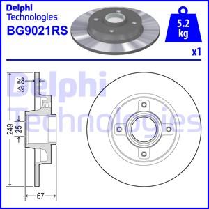 Delphi BG9021RS - Спирачен диск vvparts.bg