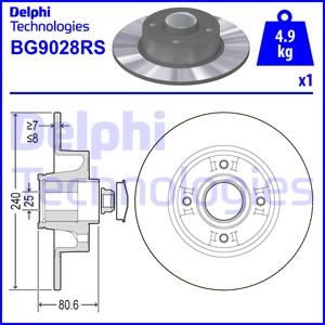 Delphi BG9028RS - Спирачен диск vvparts.bg