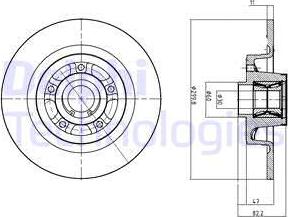 Delphi BG9023RSC - Спирачен диск vvparts.bg