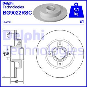 Delphi BG9022RSC-18B1 - Спирачен диск vvparts.bg