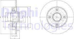 Delphi BG9022RS - Спирачен диск vvparts.bg