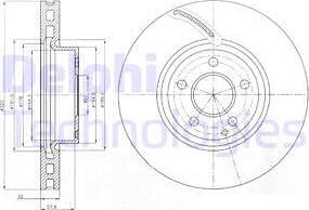 Delphi BG9075C - Спирачен диск vvparts.bg