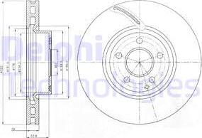 Delphi BG9075 - Спирачен диск vvparts.bg