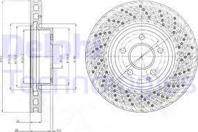 Delphi BG9076C-19B1 - Спирачен диск vvparts.bg