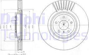 Delphi BG9073C - Спирачен диск vvparts.bg