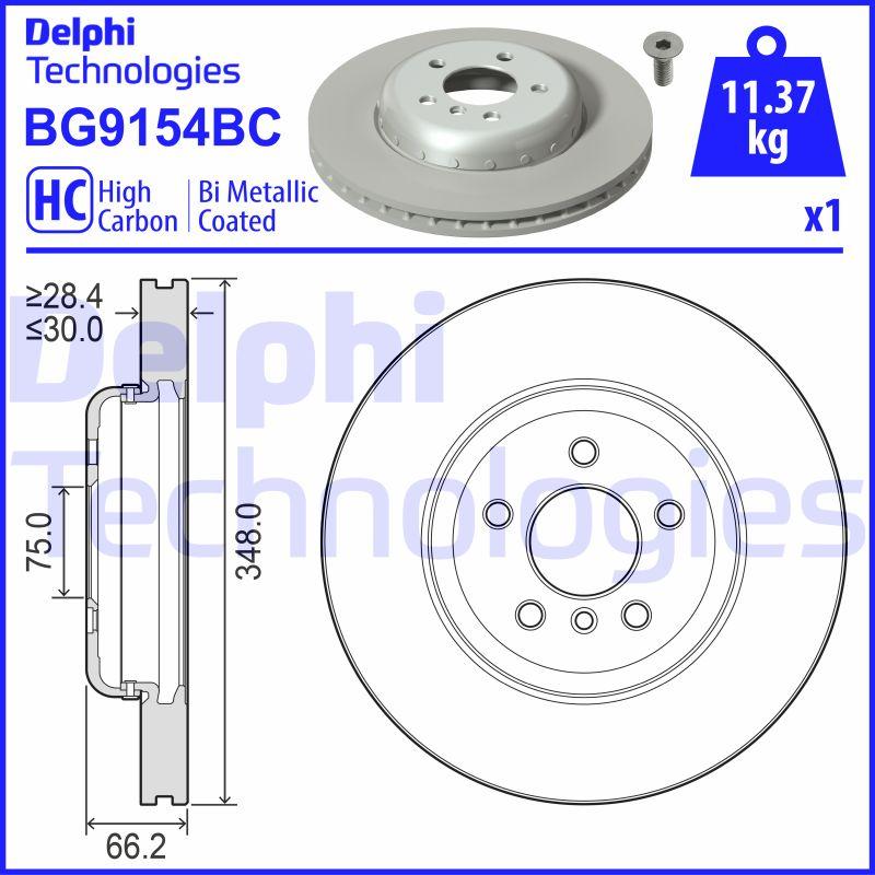 Delphi BG9154BC - Спирачен диск vvparts.bg