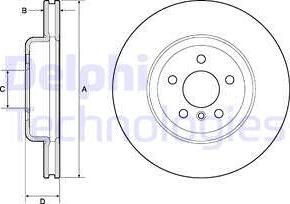 Delphi BG9154C-19B1 - Спирачен диск vvparts.bg