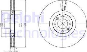 Delphi BG9107C - Спирачен диск vvparts.bg