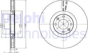 Delphi BG9107 - Спирачен диск vvparts.bg