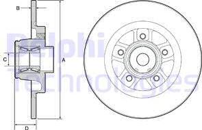 Delphi BG9113RS - Спирачен диск vvparts.bg