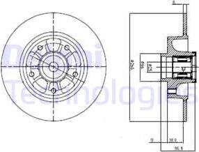 Delphi BG9112RSC - Спирачен диск vvparts.bg