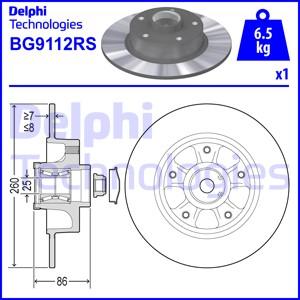 Delphi BG9112RS - Спирачен диск vvparts.bg