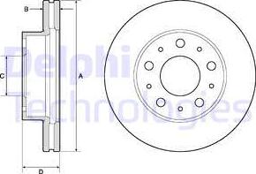 Delphi BG9180C - Спирачен диск vvparts.bg