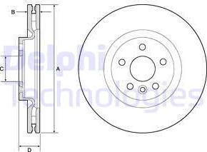 Delphi BG9183C - Спирачен диск vvparts.bg