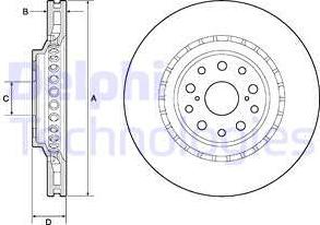 Delphi BG9187C - Спирачен диск vvparts.bg