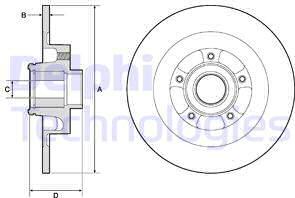 Delphi BG9134RSC - Спирачен диск vvparts.bg