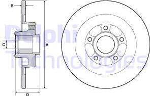 Delphi BG9138RSC - Спирачен диск vvparts.bg