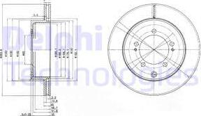 Delphi BG9849 - Спирачен диск vvparts.bg