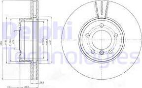 Delphi BG9871C - Спирачен диск vvparts.bg