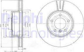 Delphi BG9871 - Спирачен диск vvparts.bg