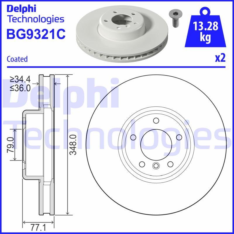 Delphi BG9321C - Спирачен диск vvparts.bg