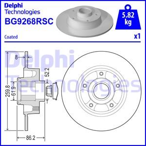 Delphi BG9268RSC - Спирачен диск vvparts.bg