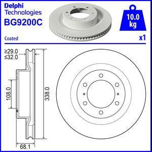 Delphi BG9200C-18B1 - Спирачен диск vvparts.bg