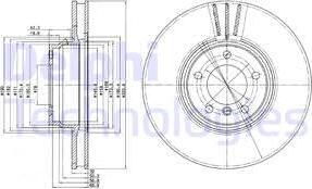 Delphi BG9212 - Спирачен диск vvparts.bg