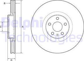 Delphi BG9231C-19B1 - Спирачен диск vvparts.bg