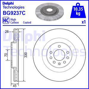 Delphi BG9237C - Спирачен диск vvparts.bg