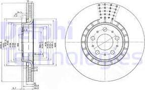 Delphi BG9783C - Спирачен диск vvparts.bg