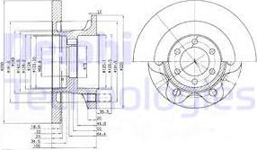 Delphi BG9722 - Спирачен диск vvparts.bg