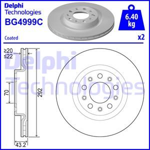 Delphi BG4999C-18B1 - Спирачен диск vvparts.bg