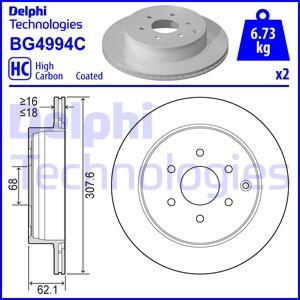 Delphi BG4994C - Спирачен диск vvparts.bg