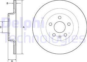 Delphi BG4950C-18B1 - Спирачен диск vvparts.bg