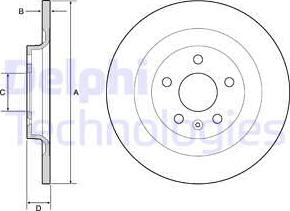 Delphi BG4966C - Спирачен диск vvparts.bg