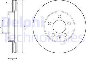 Delphi BG4963C - Спирачен диск vvparts.bg