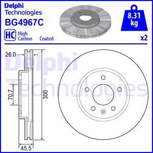 Delphi BG4967C-18B1 - Спирачен диск vvparts.bg