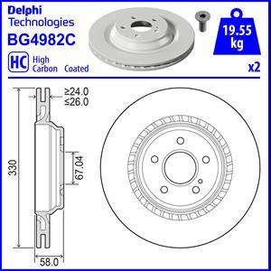 Delphi BG4982C - Спирачен диск vvparts.bg